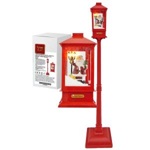 93-3465 Φανάρι Επιδαπέδιο με Χιόνι και 4 Λειτουργίες 156x32x32cm , Χριστουγεννιάτικα