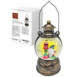 93-3516 Φανάρι Χιονόμπαλα με φως & Περιστρεφόμενο Χιόνι  , Χριστουγεννιάτικα