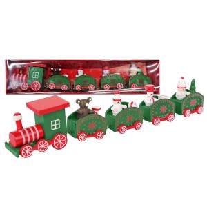 93-3590 Τραινάκι Ξύλινο Χριστουγεννιάτικο 25x5,5cm , Χριστουγεννιάτικα