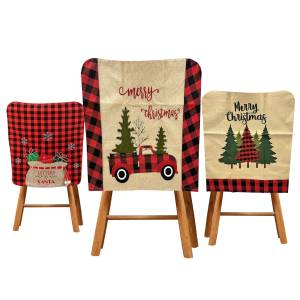 93-3604 Κάλυμμα Καρέκλας Xmas Καρώ 49x47cm , Χριστουγεννιάτικα