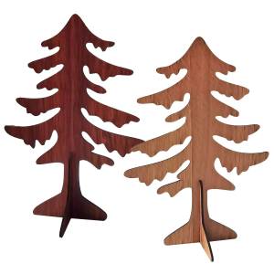 93-3635 Δέντρο Ξύλινο Επιτραπέζιο 20x14cm , Χριστουγεννιάτικα