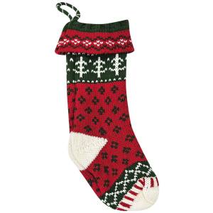 93-3674 Μπότα-Κάλτσα Δώρων Χριστουγεννιάτικη Μάλλινη 48x14cm , Χριστουγεννιάτικα