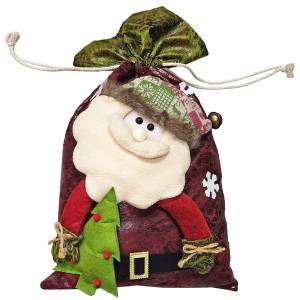 93-3711 Σάκος Άγιος Βασίλης με Κουδούνι 55x35cm , Χριστουγεννιάτικα