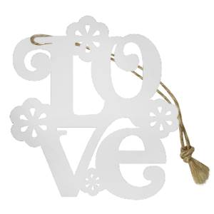 93-3724 Στολίδι Ξύλινο Love 7cm , Χριστουγεννιάτικα