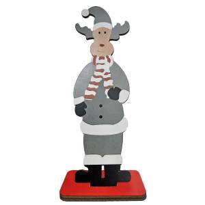 93-3729 Τάρανδος Ξύλινος Επιτραπέζιος 19x7x5cm , Χριστουγεννιάτικα