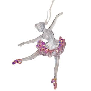 93-3759 Στολίδι Ακρυλικό Μπαλαρίνα 15x11cm , Χριστουγεννιάτικα
