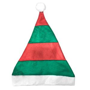93-3766 Σκούφος Ξωτικού Πράσινο-Κόκκινο Ριγέ 38x27cm , Χριστουγεννιάτικα