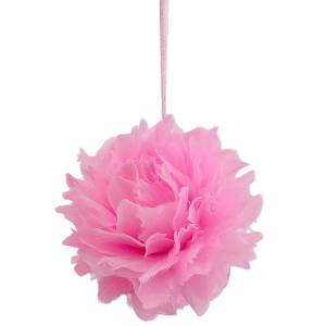 93-3889 Μπάλα Χριστουγέννων με Φτερά & Πούπουλα Ροζ ø10cm , Χριστουγεννιάτικα