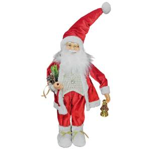 93-3896 Άγιος Βασίλης Αληθοφανής Κόκκινος με Φανάρι 89cm , Χριστουγεννιάτικα