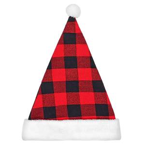 93-3962 Σκούφος Χριστουγεννιάτικος Καρώ 37x28cm , Χριστουγεννιάτικα