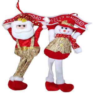 93-4027 Φιγούρα Πάνινη Χριστουγεννιάτικη Feliz Navidad 48x20cm , Χριστουγεννιάτικα