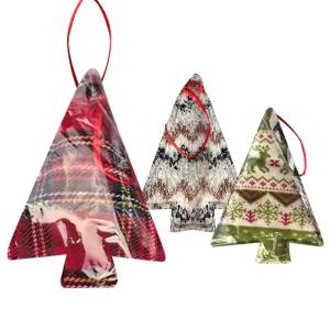 93-4035 Στολίδι Κρεμαστό Πάνινο Δεντράκι 14x8cm , Χριστουγεννιάτικα