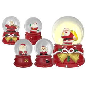 93-603 Χιονόμπαλα Άγιος με φως ø6,5cm ø6,5x9cm , Χριστουγεννιάτικα