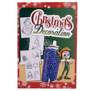 93-61 Σχέδια Τζαμιών σετ=4τεμ Τεμ=17x25cm , Χριστουγεννιάτικα