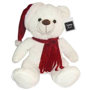 93-848 Αρκουδάκι Xmas με Κασκόλ 30cm , Χριστουγεννιάτικα