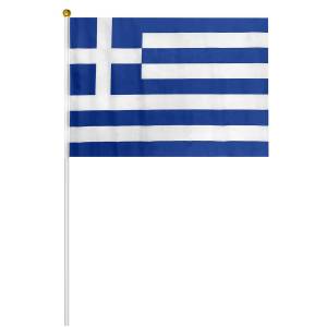 96-12 Σημαία Ελληνική Πάνινη με Λαβή 32x45cm (λαβή=60cm) , Σχολικά
