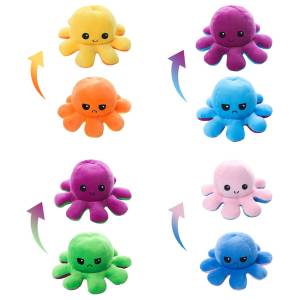 96-842 Χταπόδι Λούτρινο Αντιστρεπτό-Octopus Reversible 20cm , Παιχνίδια