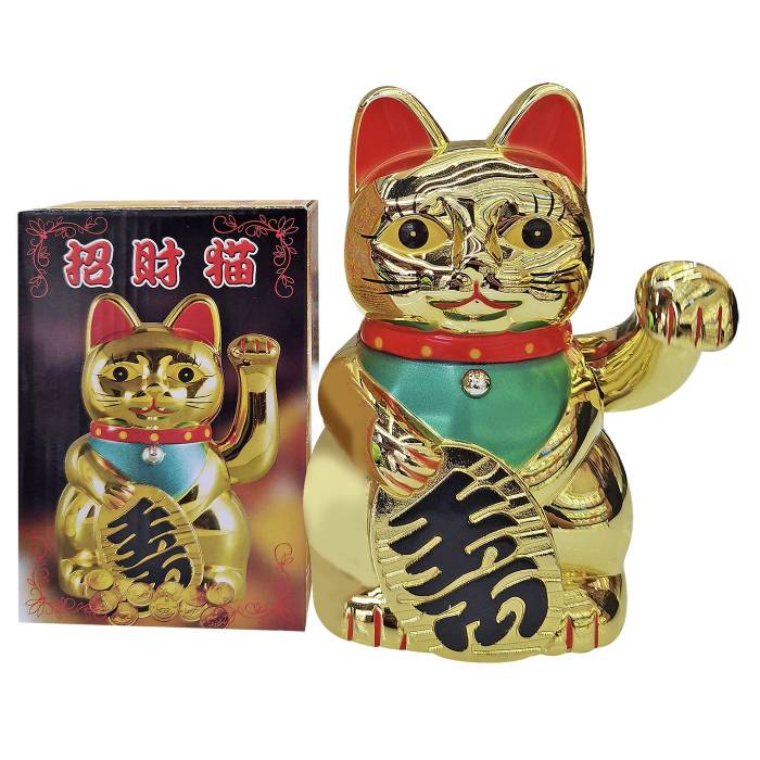 12-2069 Τυχερή Γάτα Μπαταρίας 15,5cm χονδρική, Χριστουγεννιάτικα χονδρική