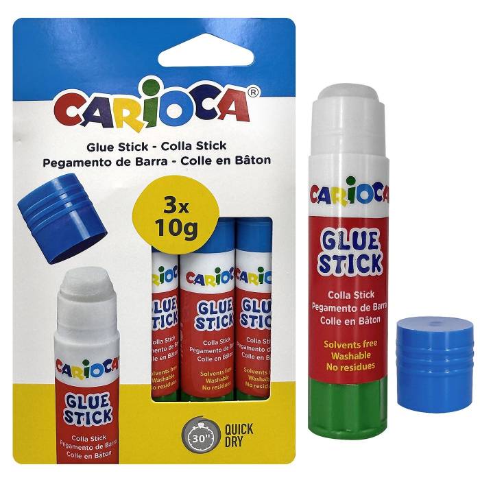 19-180 Κόλα Στικ Carioca σετ=3τεμ 3x10g χονδρική, Σχολικά χονδρική