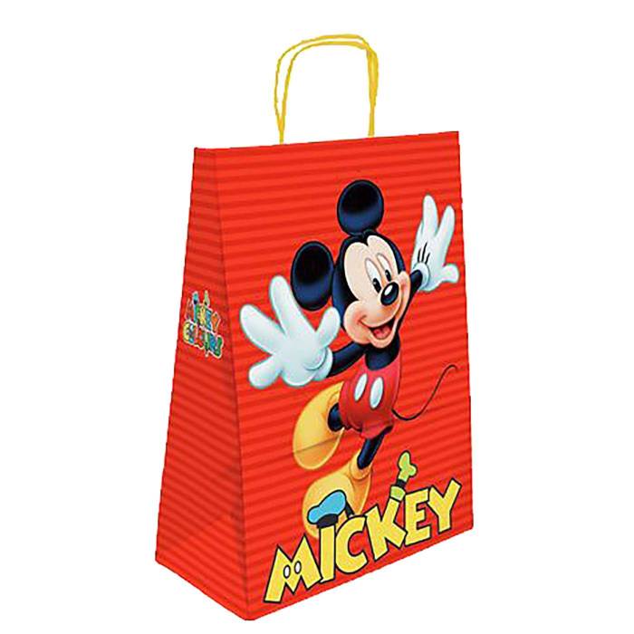 19-358 Τσάντα Δώρου Χάρτινη Mickey Κόκκινη (32cm) 32x24x10cm χονδρική, Ψιλικά χονδρική