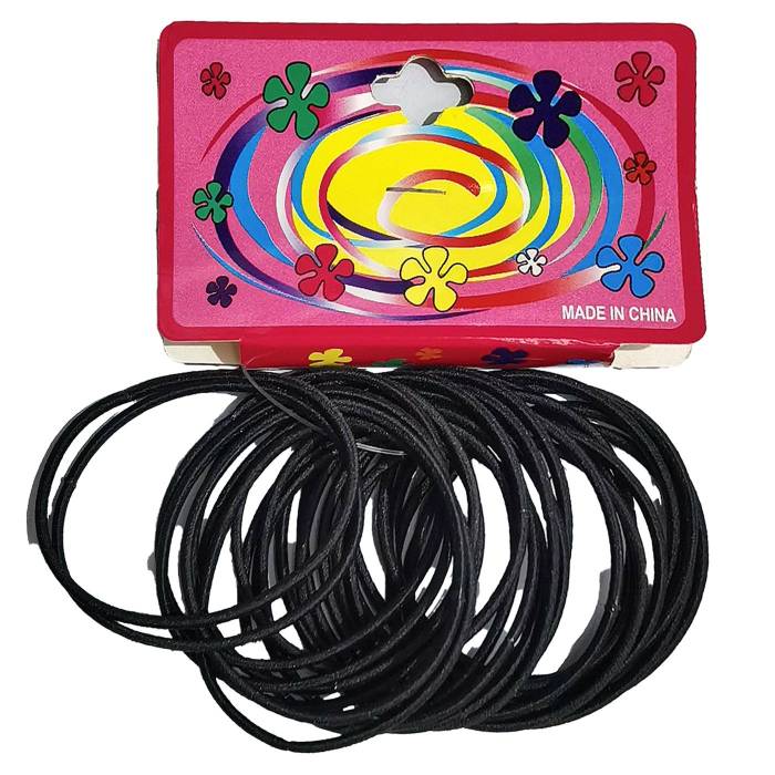 20-1131 Λαστιχάκια Μαλλιών Μαύρα 12τεμ ø5cm χονδρική, Αξεσουάρ-Ομορφιά & Υγιεινή χονδρική