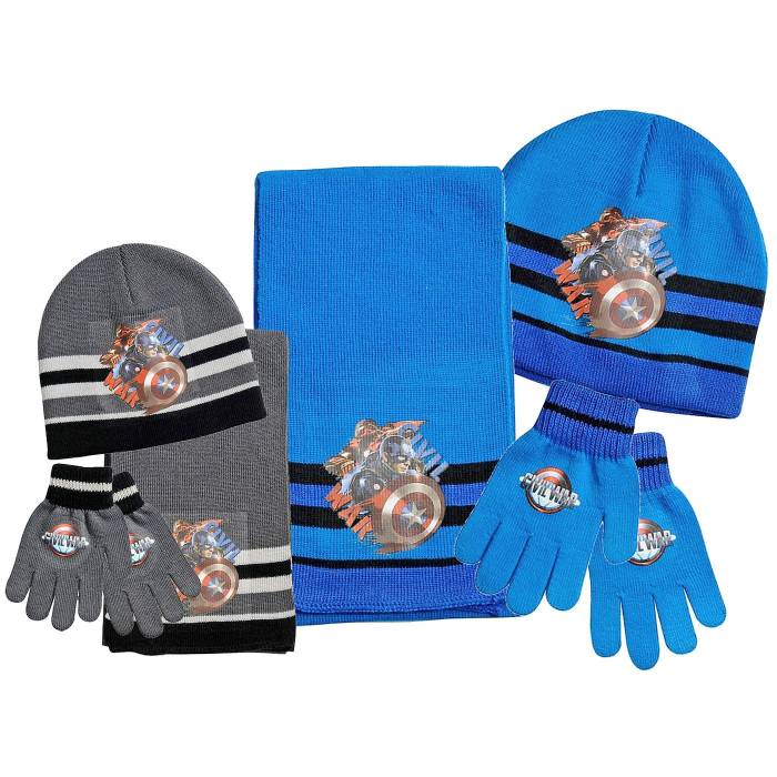 20-1375 Σκούφος, Γάντια & Κασκόλ Avengers σετ  χονδρική, Αξεσουάρ-Ομορφιά & Υγιεινή χονδρική