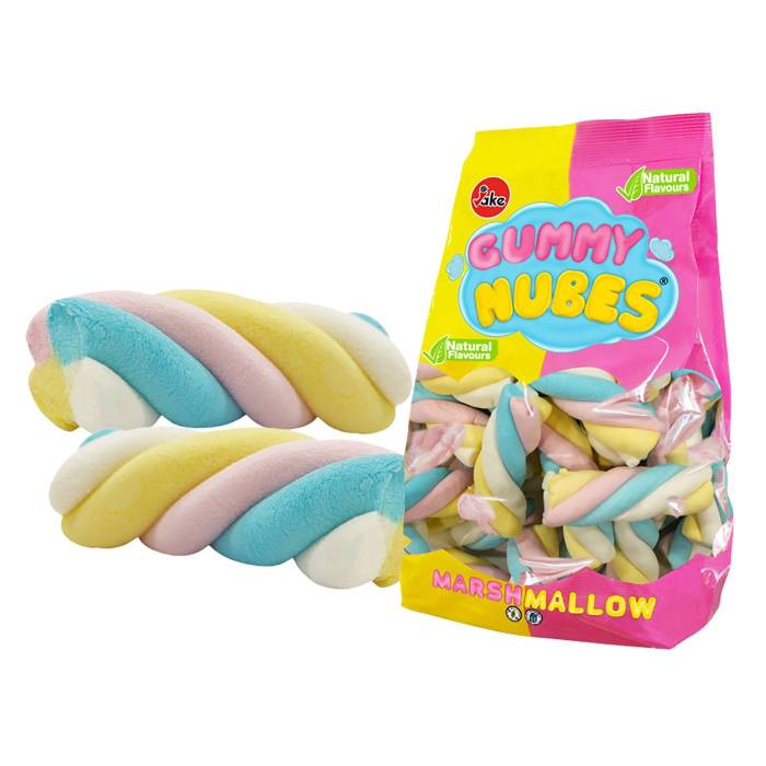 24-158 Marshmallows Καραμέλες Gummy Nubes Twist Σακ=500g χονδρική, Τρόφιμα χονδρική