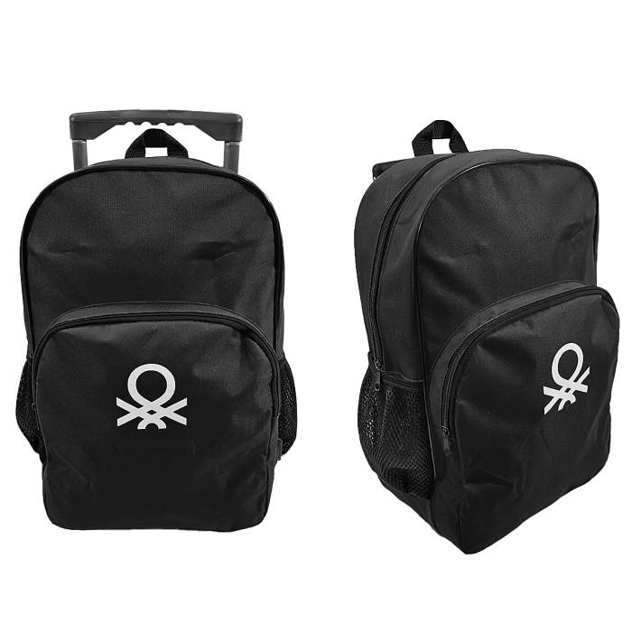 50-2922 Τσάντα Τρόλευ Benetton Μαύρη 41x28x12cm χονδρική, Σχολικά χονδρική