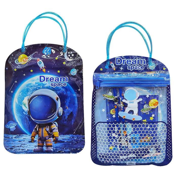 50-3437 Σχολικό σετ=6τεμ σε Τσαντάκι Dream Space 33x23cm χονδρική, Σχολικά χονδρική