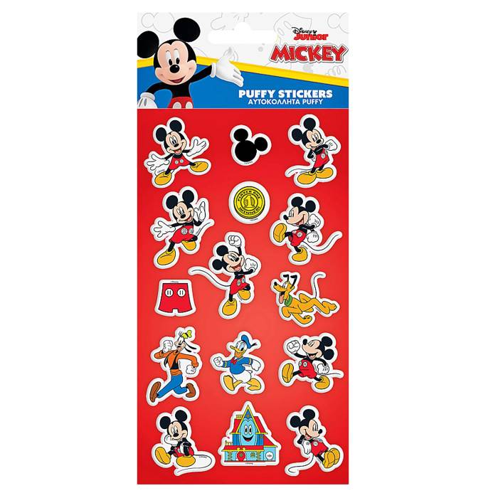 6-702 Αυτοκόλλητα Puffy Mickey 22x10cm χονδρική, Σχολικά χονδρική
