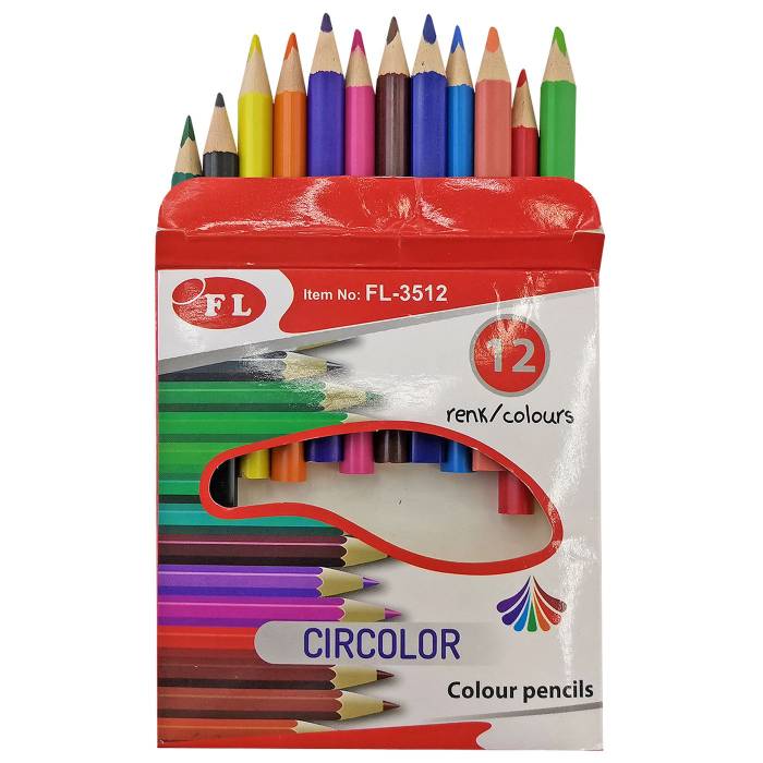 60-45 Ξυλομπογιές Κοντές 12χρωματα  χονδρική, Σχολικά χονδρική