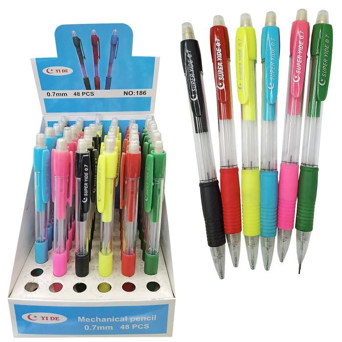 60-714 Μηχανικό Μολύβι με Λάστιχο Μύτη 0.7mm χονδρική, Σχολικά χονδρική