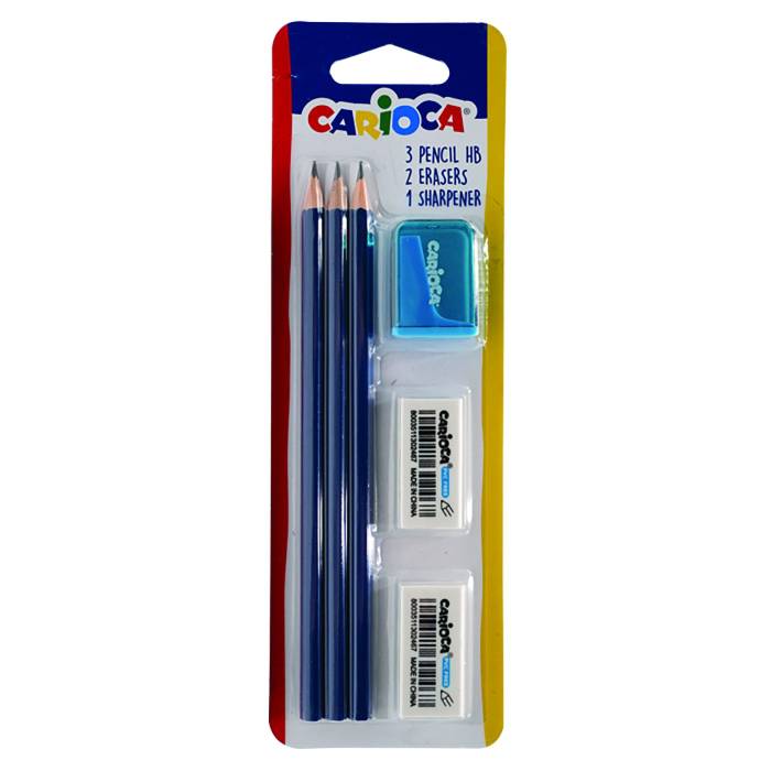 60-776 Σετ 3 Μολύβια & 2 Γόμες & 1 Ξύστρα  χονδρική, Σχολικά χονδρική