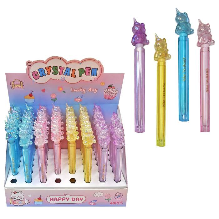 60-855 Στυλό με Καπάκι Μονόκερος 15,5cm χονδρική, Σχολικά χονδρική