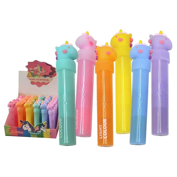 60-856 Μαρκαδόρος Υπογραμμίσεως Μονόκερος 6 Χρώματα 11cm χονδρική, Σχολικά χονδρική