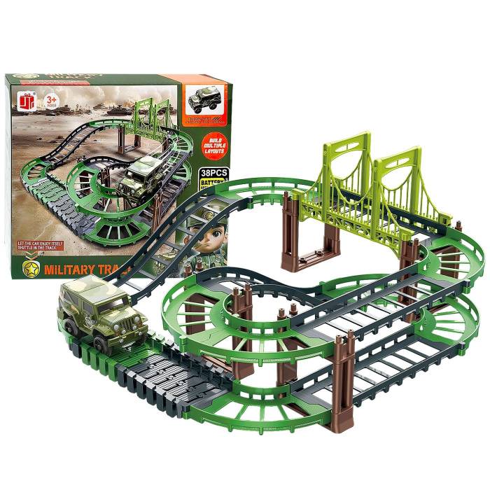 68-866 Αυτοκινητόδρομος Μικρός Στρατιωτικός με Γέφυρα Μπαταρίας 21x18x6cm χονδρική, Παιχνίδια χονδρική