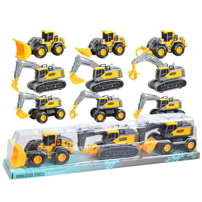 70-2357 Δομικά Οχήματα Friction 3 τεμ 57x11x10cm χονδρική, Παιχνίδια χονδρική