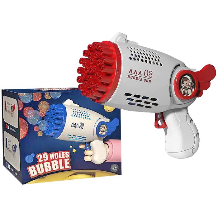 71-3544 Όπλο Σαπουνόφουσκες 29 Τρύπες Μπαταρίας 17x15x8cm χονδρική, Παιχνίδια χονδρική