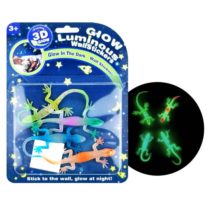 71-3594 Φωσφορίζοντα Ερπετά σε Καρτέλα 16x21x1.5cm χονδρική, Παιχνίδια χονδρική