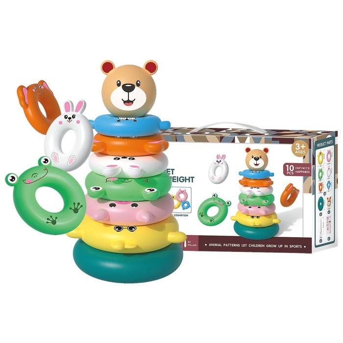 74-1120 Μπεμπέ Εκπαιδευτική Πυραμίδα Ζωάκι 26x16x8cm χονδρική, Παιχνίδια χονδρική