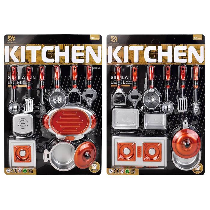 77-1324 Κουζινικα νέο σετ σε Καρτέλα 31x43x4cm χονδρική, Παιχνίδια χονδρική