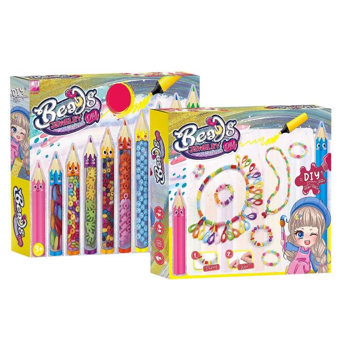 77-1327 Σετ Χάντρες σε Θήκες-Μολύβια 27x23x3cm χονδρική, Παιχνίδια χονδρική