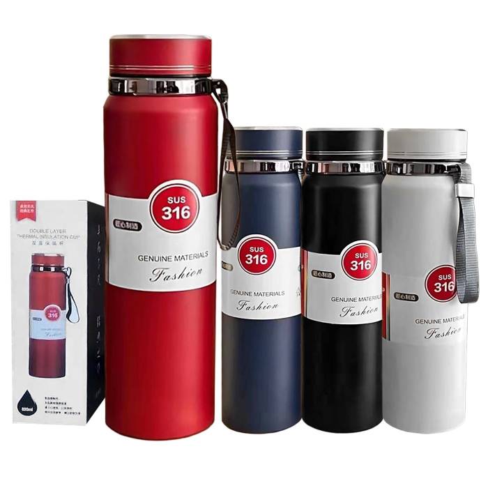 80-2165 Θερμός Ανοξείδωτος Μονόχρωμος με Λουράκι 1000ml χονδρική, Είδη Σπιτιού χονδρική