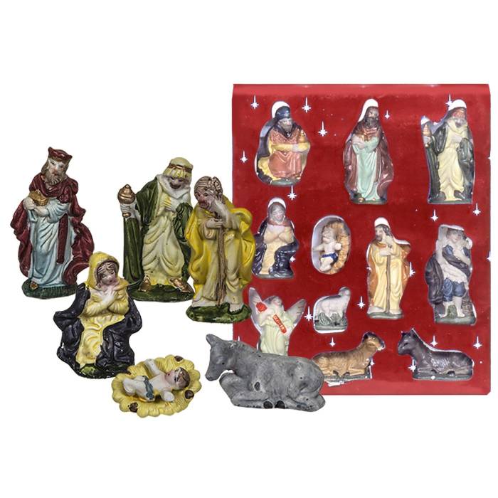 93-1337 Σετ Φάτνης 10 Φιγούρες 31,5x21cm (τεμ=~8cm) χονδρική, Χριστουγεννιάτικα χονδρική