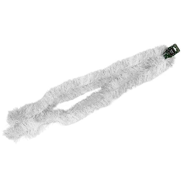 93-1875 Γιρλάντα Λευκή Tinsel ø:11cm Υ:2m χονδρική, Χριστουγεννιάτικα χονδρική