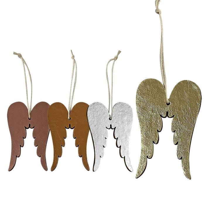 93-3033 Στολίδι Κρεμαστό Φτερά Αγγέλου 8x5cm χονδρική, Χριστουγεννιάτικα χονδρική
