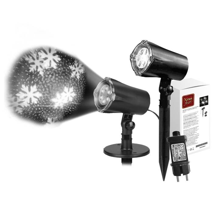 93-3515 Προτζέκτορας 4 led Χιονοθύελλα Ip44 Καλύπτει Επιφάνεια 40+ m2 χονδρική, Χριστουγεννιάτικα χονδρική