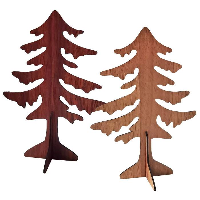 93-3635 Δέντρο Ξύλινο Επιτραπέζιο 20x14cm χονδρική, Χριστουγεννιάτικα χονδρική