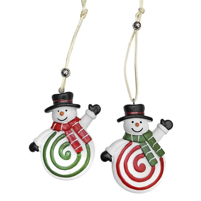 93-3733 Στολίδι Polyresin Χιονάνθρωπος 8cm χονδρική, Χριστουγεννιάτικα χονδρική