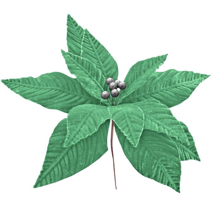 93-3750 Λουλούδι Αλεξανδρινό Μεγάλο Βεραμάν Βελουτέ ø30cm χονδρική, Χριστουγεννιάτικα χονδρική